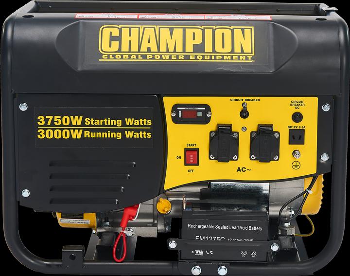 Actual product image Champion Power Equipment Agregat EU 3500 Watt petrol generator with electric start (3000 W, 15 l)