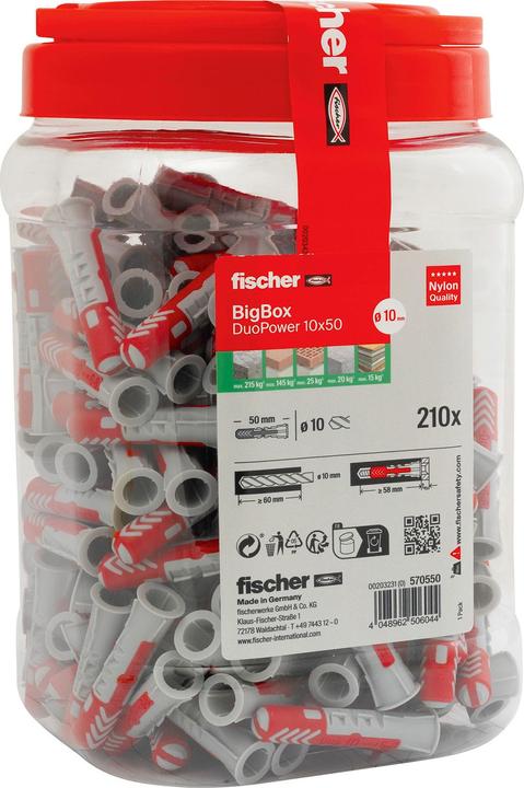 Immagine prodotto Fischer DuoPower 10x50 BigBox (210) (210 pz.)