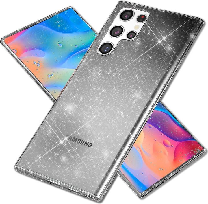 Produktbild Nalia Klare Glitzer Silikon Handyhülle (Samsung Galaxy S22 Ultra)