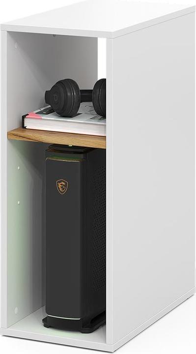 Image du produit Vichy PC-Schrank Tomy, Weiss/Goldkraft Eiche, 28.5 x 50 cm mit 2 offenen Fächern