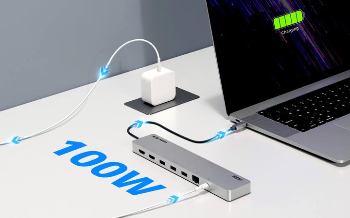 Productafbeelding Aten USB-C Multiport Dock 4K Dual Display (USB-C, 11 Havens)