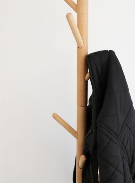 Immagine prodotto Unilux Appendiabiti MIKADO, 8 ganci, design salvaspazio in legno di faggio, ganci arrotondati,...