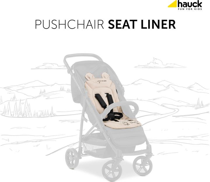 Actual product image Hauck Pushchair Seat Liner Winnie the Pooh Beige