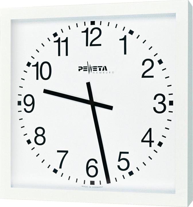 Peweta Grossraum-Wanduhr 40x40 cm, Batteriebetrieb