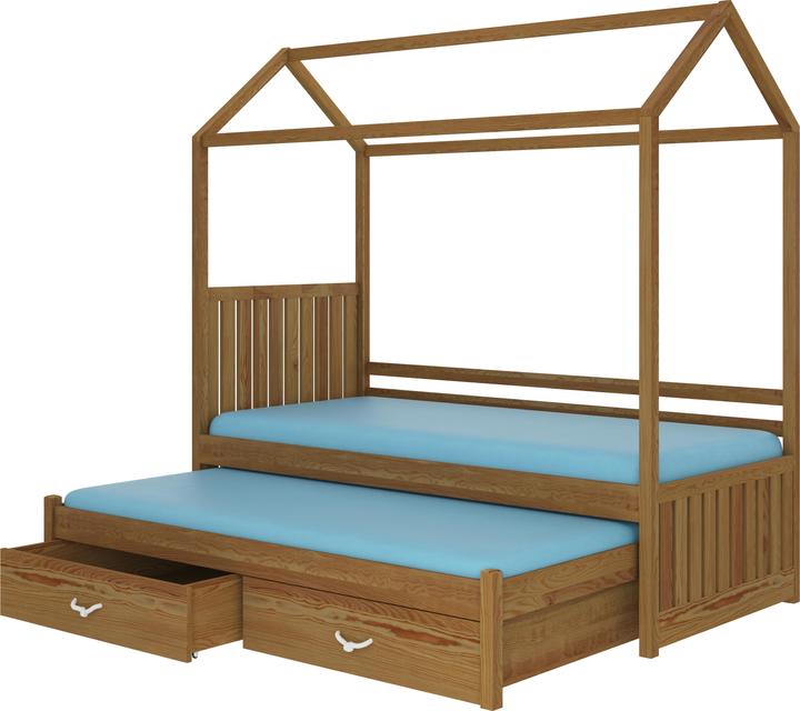 Produktbild ADRK Furniture Hausbett mit JONASZEK 180x80 Matratzen (180 x 80 cm)