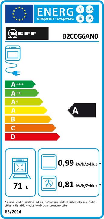Label énergétique Neff BCB2662