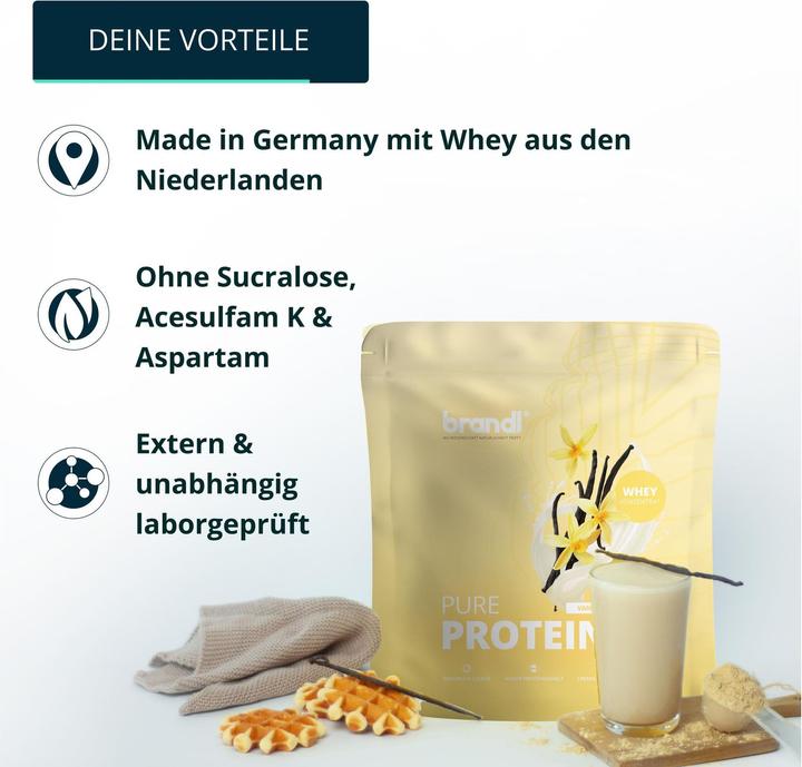 Immagine prodotto Brandl-Nutrition Proteine pure (Vaniglia, 1 pz., 1000 g)