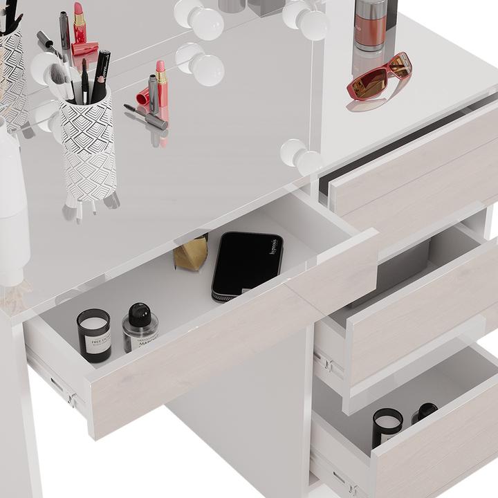 Image du produit Vicco Sherry avec tabouret et éclairage (90 x 40 x 75 cm)