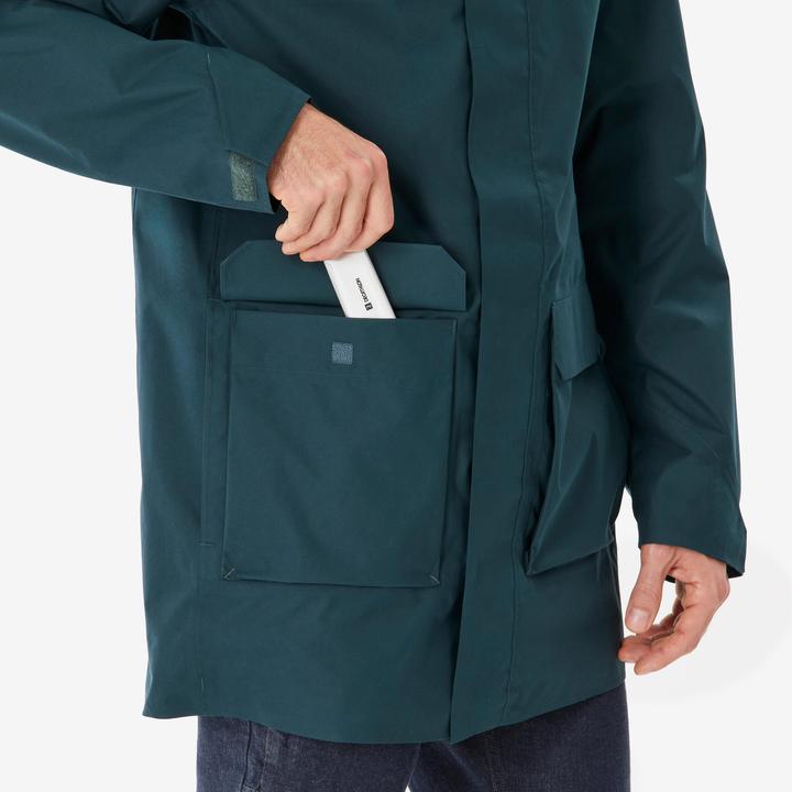 Actual product image Quechua Men's long hiking jacket - NH500 green (3XL)