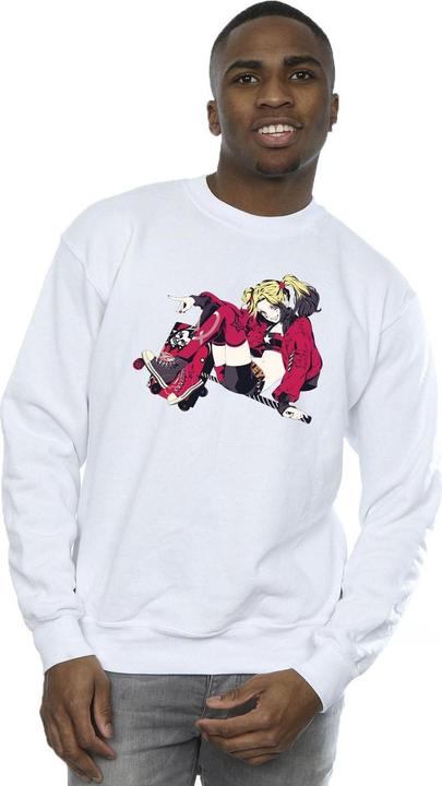 Actual product image Mens Harley Quinn Rollerskates Cotton Sweatshirt (3XL)