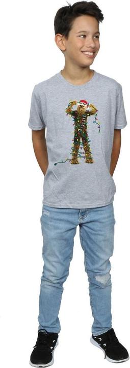 Immagine prodotto Star Wars Chewbacca Christmas Lights Maglietta Ragazzi (140, 146)
