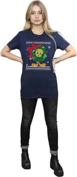 Produktbild Looney Tunes Tweety Pie Christmas Fair Isle TShirt (M)