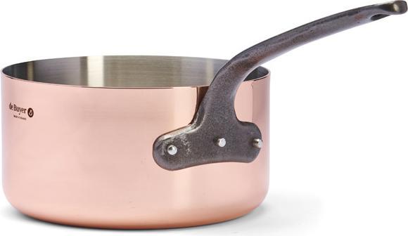 Actual product image de Buyer Inocuivre casserole with cast iron handle (20 cm, Pot, Stainless steel, Copper)