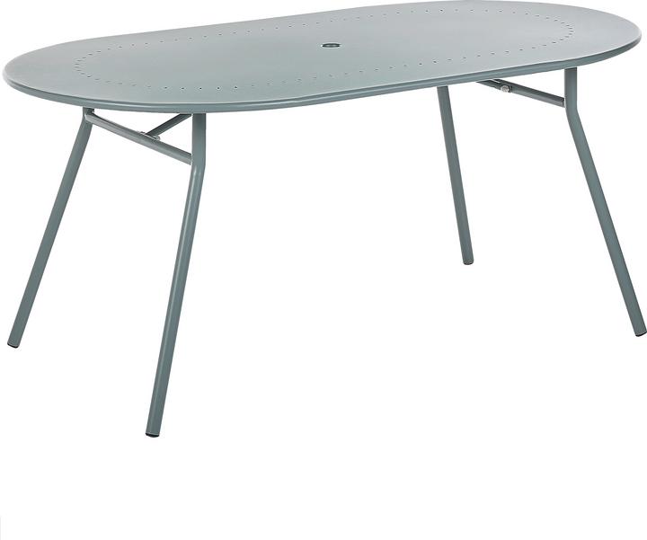 Produktbild Beliani Gartenmöbel Set Metall hellblau 4-Sitzer CALVI (160 cm)