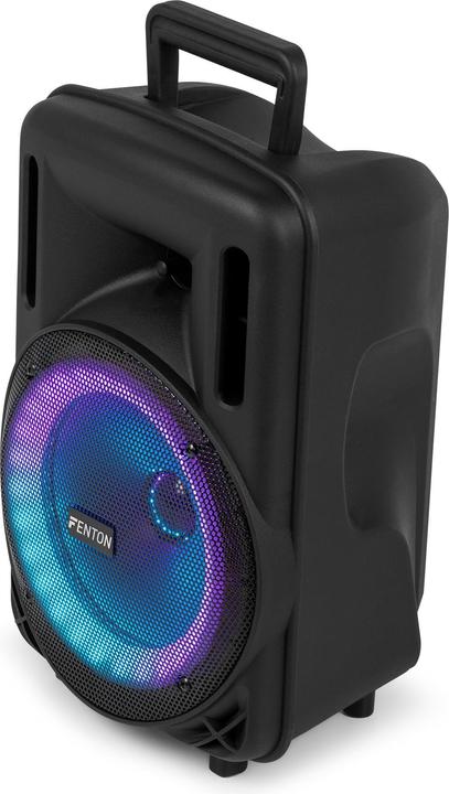 Produktbild Fenton Speaker Bluetooth - FT08LED MK2 karaoke box met LEDâ€™s, accu en microfoon - Voor (Aktiv)