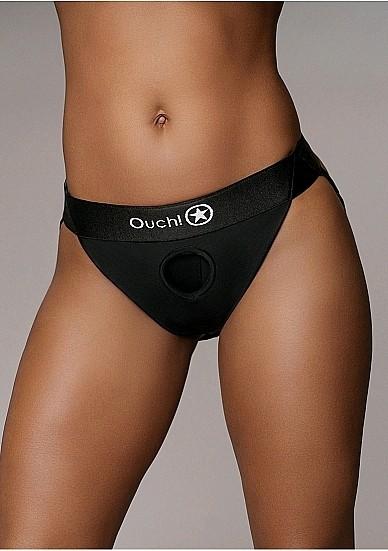 Image du produit Ouch! Vibrating Strap-on Panty Harness - Open Back - M/L