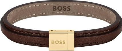 Immagine prodotto Hugo Boss Bracciale in pelle marrone da uomo Grover 1580329 - Lunghezza: 17,5 cm (0.03 cm, Cuoio)