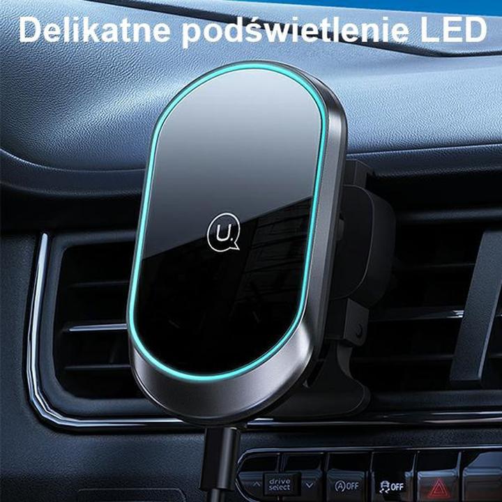 Image du produit Usams Magnetyczny uchwyt indukcyjny Wireless Charging 15W do kratki went. czarny/black CD182ZJ01 (US