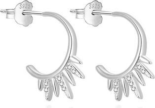 Produktbild Beneto Original round earrings made of silver with zircons AGUP1372L (L)