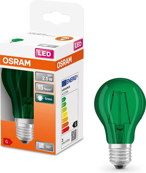 Produktbild Osram Led Star Décor Classic A (E27, 2.50 W, 45 lm, 1 x, G)