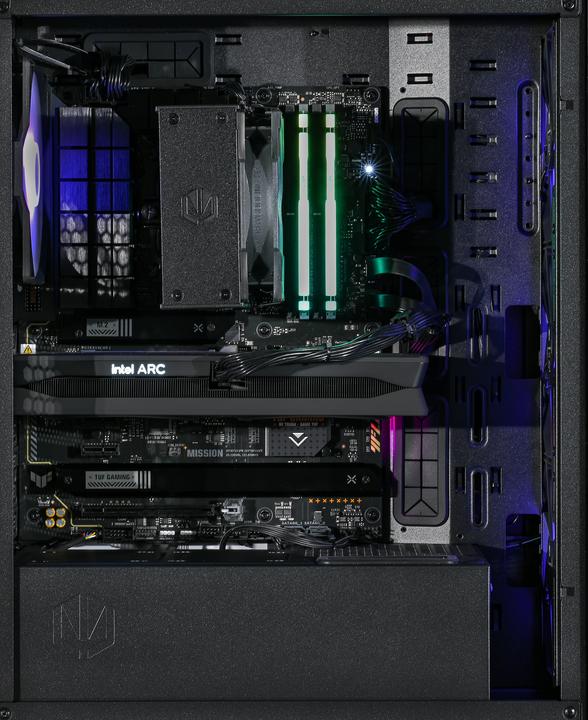 Image du produit Actina 5901443410270 PC AMD Ryzen™ 5 7500F 32 GB DDR5-SDRAM 1 TB SSD Intel Arc B580 Midi Tower Black (AMD Ryzen 5 7500F, 32 Go, 1000 Go, Arc A380)