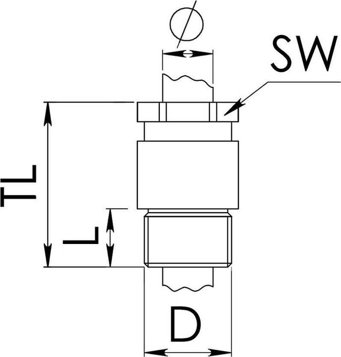 Produktbild Wiska 10010863 Kabelverschraubung schlagfest, mit Dichtung M18 Messing Natur 1