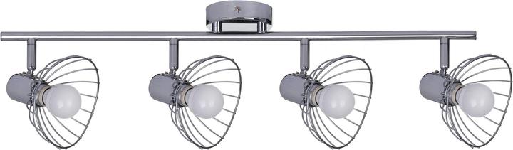 Produktbild Activejet GIZEL vierfache Decke Wand Lichtleiste Chrom E14 Wandleuchte für Wohnzimmer (E14)