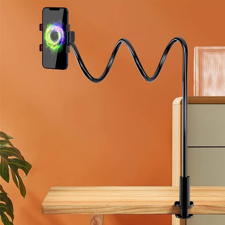 Produktbild PhoneLook Flexibler und bewegbarer Handyhalter 1.3 Meter mit Universalklammer für Tischkante
