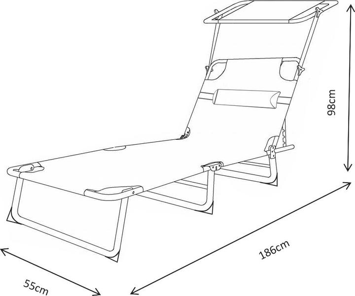 Immagine prodotto VCM Sedia a sdraio (185 cm)