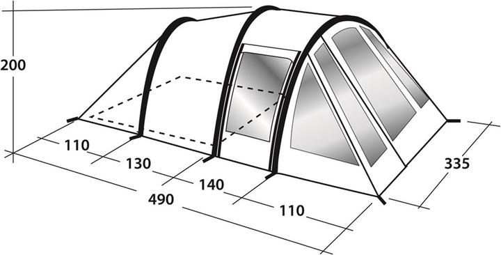 Produktbild Outwell Up+Away 500 Tent (Tunnelzelt, 19 kg, 5 Personen)