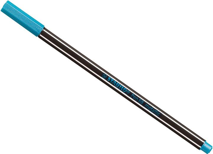 Actual product image STABILO Pen 68 Premium Metallic Felt Pen (Blue Metallic, 1 x)