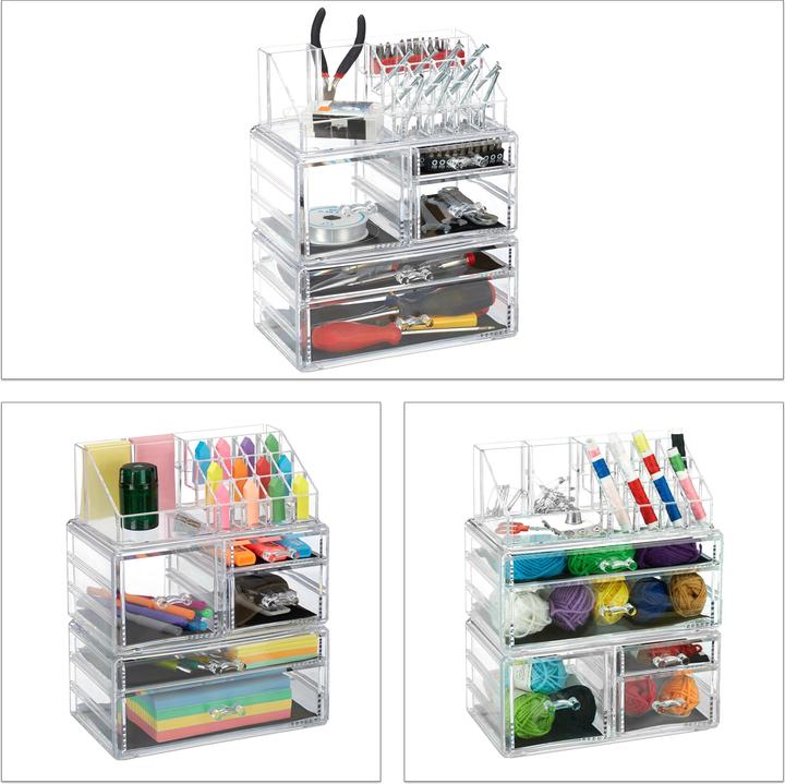 Actual product image Relaxdays Acrylic Makeup Organizer 21 Compartments