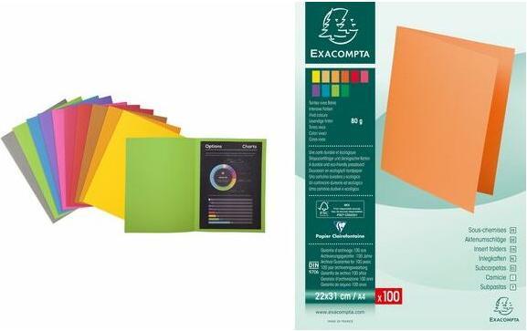 Produktbild Exacompta BAHIA 80 - Aktenumschläge A4 (A4, 100 x)