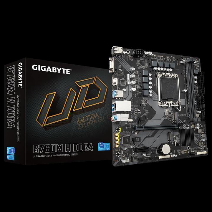 Actual product image Gigabyte MB H DDR4 B760,S1700,mATX,Intel (LGA 1700, Intel B760 Express, mATX)
