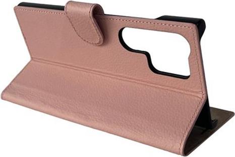 Actual product image Mike Galeli Book cover genuine leather Marc strawberry cream (Samsung Galaxy S23 Ultra)