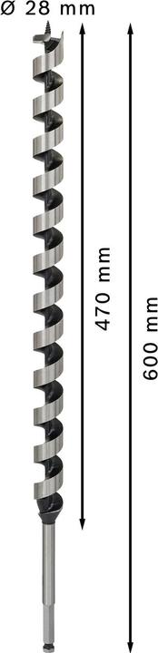 Image du produit Bosch Professional Zubehör Mèche à bois PRO Wood, 28 x 470 x 600 mm (28 mm)