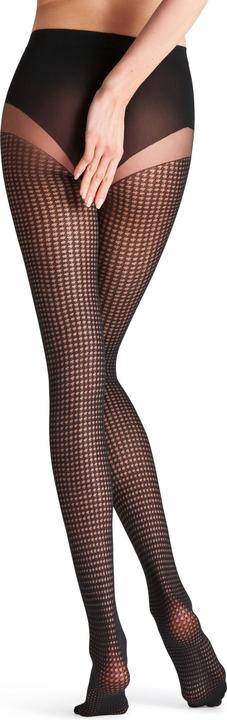 Actual product image Falke Houndstooth tights, colour 3009 black, size 38-40 (15 DEN, 38 - 40)