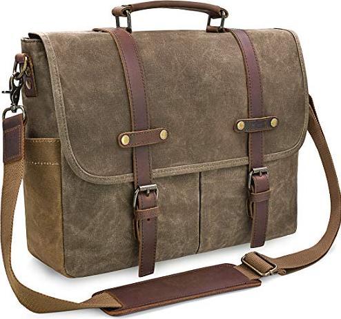 Produktbild Only-Bags.Store Herren Umhängetaschen Aktentasche Laptoptasche Wasserdichtes Segeltuch Grosse Arbeitstasche
