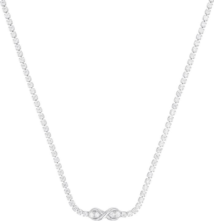 S.Oliver Halsschmuck für Damen, 925 Sterling Silber, Zirkonia (synth.) | Infinity (925er Silber, 36 cm)