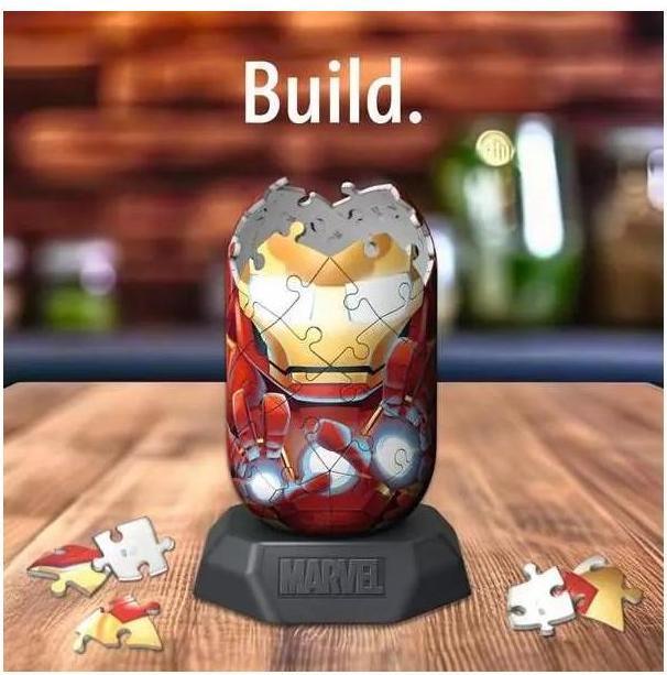 Immagine prodotto Ravensburger Hylkies: La nuova serie di figure da collezione da assemblare da soli. Figura #08 - Iron Man - (54 pezzi)