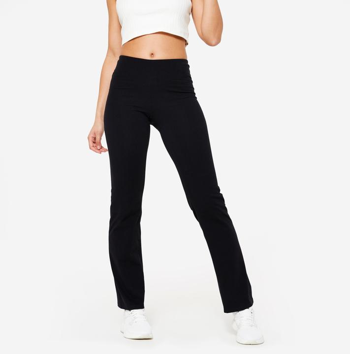 Produktbild Domyos Leggings Damen ausgestelltes Bein - schwarz (W28/L31)