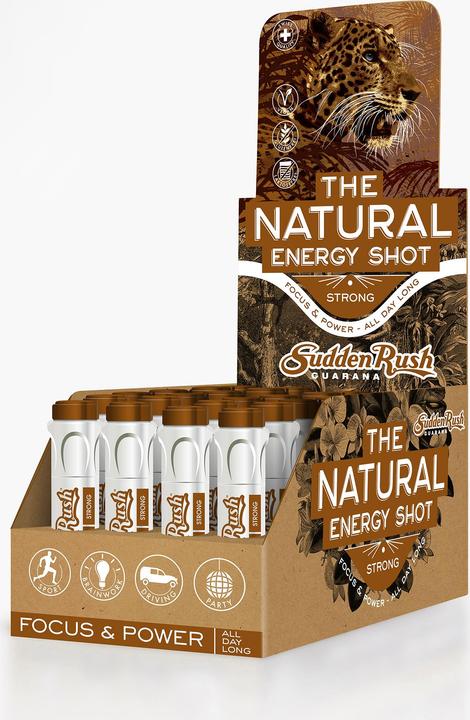 Actual product image Sudden Rush Natural Energy Shot Strong (Caramel, 24 x)