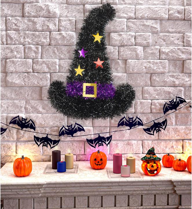 Actual product image Widmann Tinsel witch hat 41x30cm
