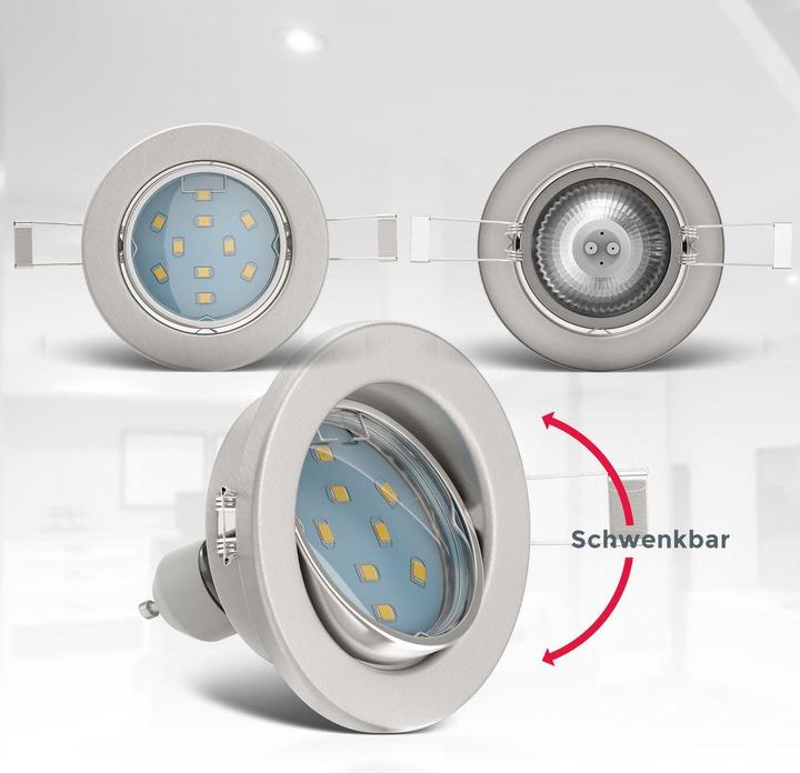 Produktbild B.K.Licht 6er Set Einbaustrahler (250 lm, GU10)