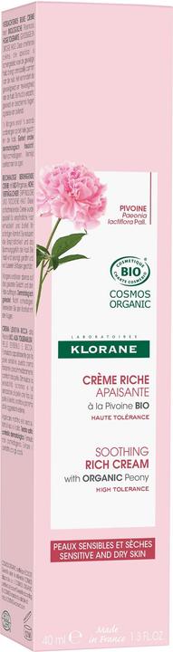Produktbild Klorane Reichhaltige, beruhigende Creme mit BIO-Pfingstrose (40 ml, 24h Creme)