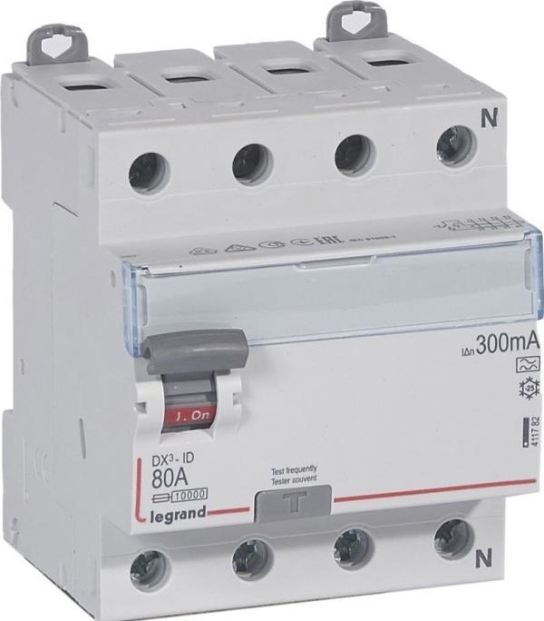 Produktbild Vanpee Fehlerstromschutzschalter DX3 PFI 80A 300mA, 4P, 4M, 10kA, Typ A