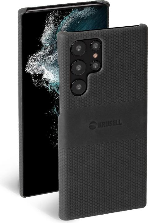 Actual product image Krusell Leather Cover for Samsung Galaxy S22 Ultra Vintage Black (62466) (Samsung Galaxy S22 Ultra)