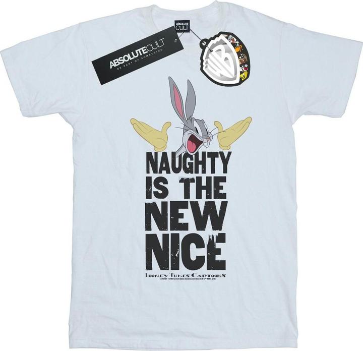 Actual product image Looney Tunes Mens Naughty Is The New Nice T-Shirt (S)