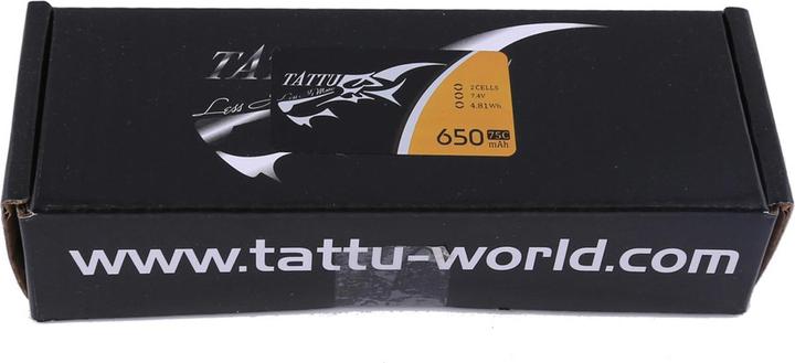 Immagine prodotto Tattu Batteria RC LiPo 650 mAh 7,4 V 75C (7.40 V, 650 mAh)