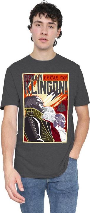 Actual product image Universal Textiles Unisex Adult Remain Klingon Poster T-Shirt (M)